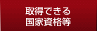 取得できる国家資格等